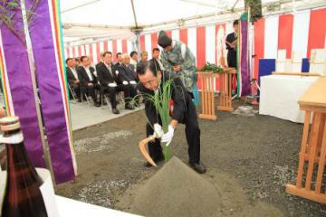 H27.07.14 笠沙医療・コミュニティ施設建設工事安全祈願祭1.jpg